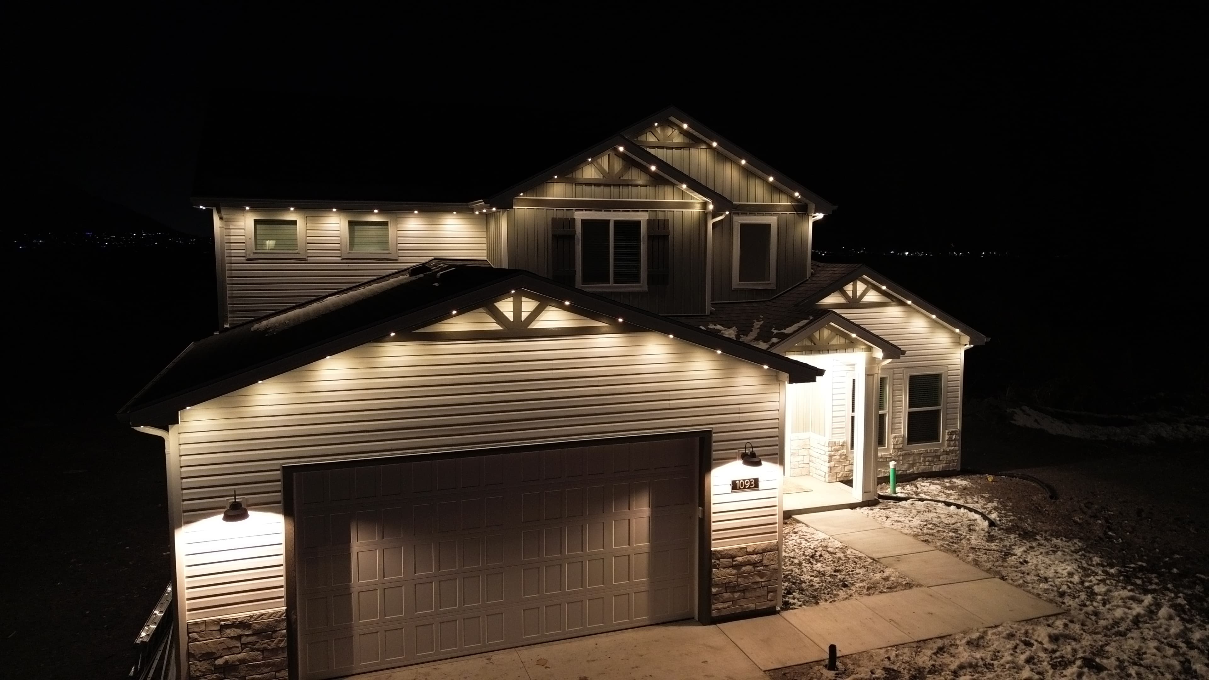 TruLight permanent lighting on a home